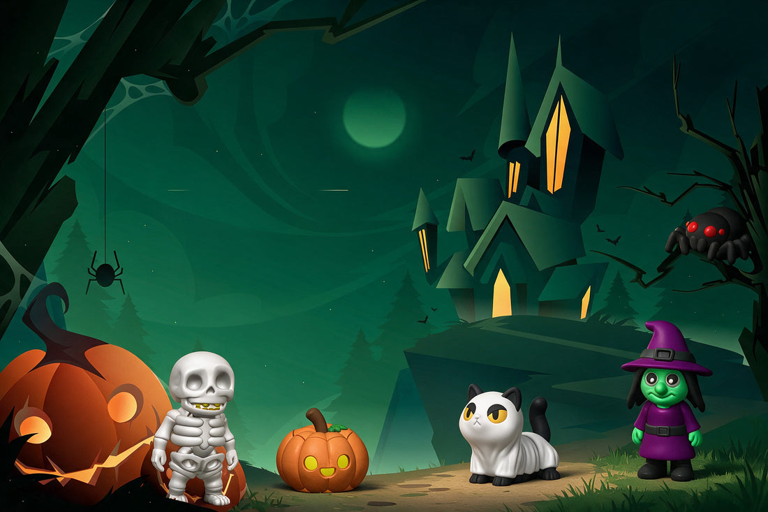 Halloween, éjféli 5-ös gyűjthető 3d nyomatott figura csomag klikkerrel